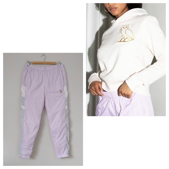 Ovo Colourblock Windbreaker Track Pants Size Medium Purple Octobers Very Own - Picture 1 of 15